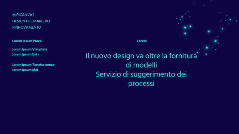 Una proposta di rinnovo del marchio semplice e blu navy