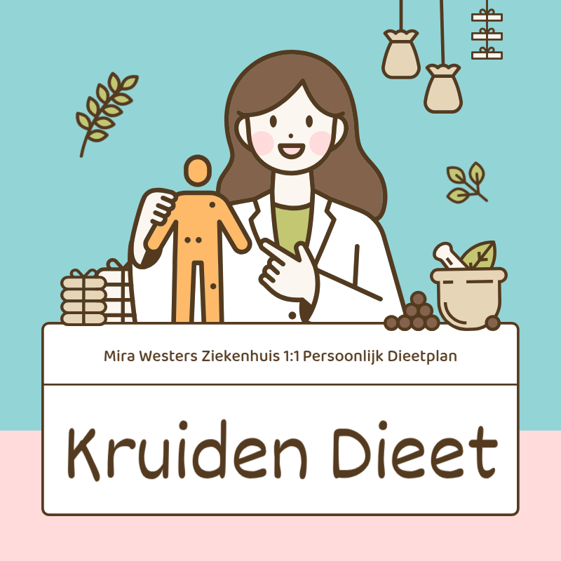 Een eenvoudige illustratie in lichtblauw promoot het dieet van de Chinese geneeskunde