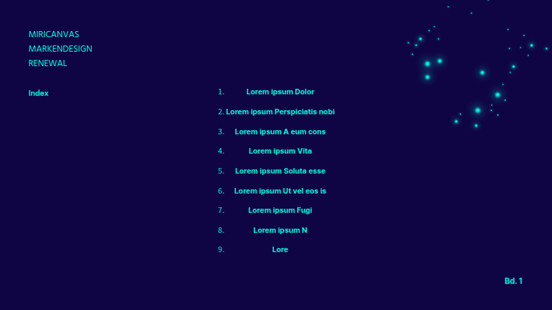 Ein einfacher, marineblauer Vorschlag zur Erneuerung der Marke