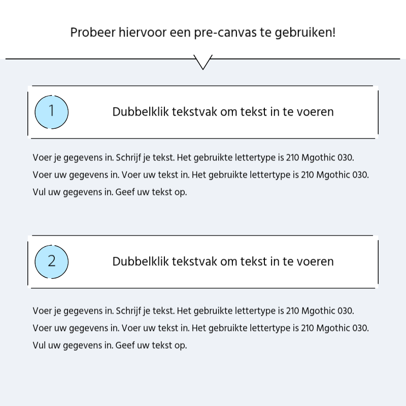 Maak een eenvoudige promotiepost in lichtblauw en grijs Presentatie