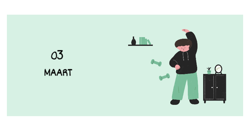 Een kleurrijk en schattig alledaags illustratieconcept