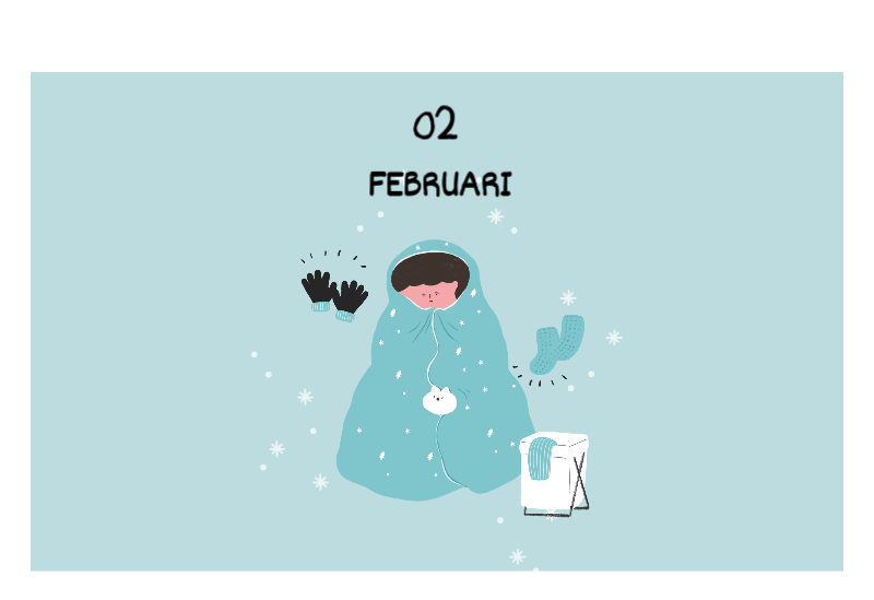 Een kleurrijk en schattig alledaags illustratieconcept