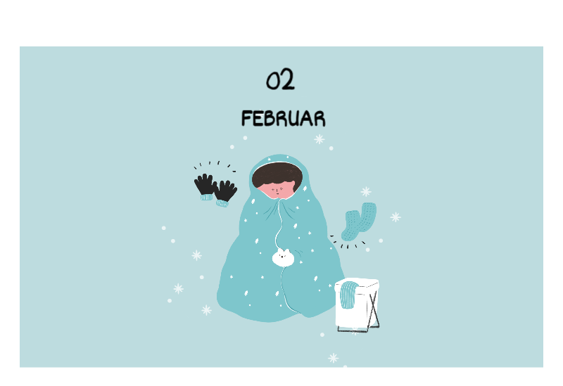 Ein buntes und niedliches Illustrationskonzept für den Alltag