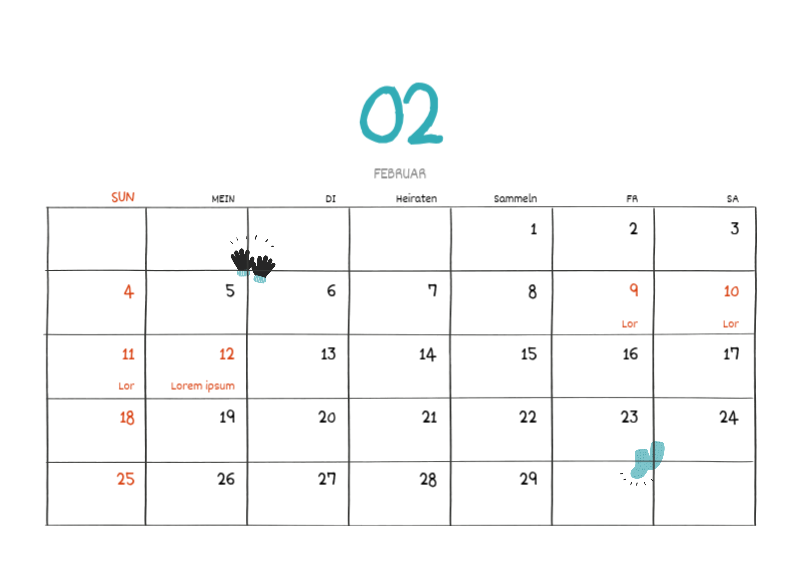 Ein buntes und niedliches Illustrationskonzept für den Alltag