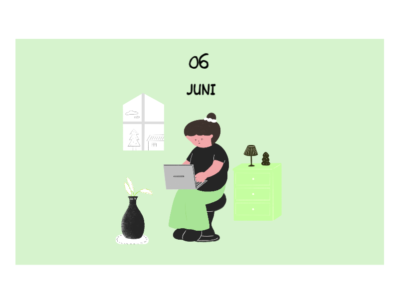 Een kleurrijk en schattig alledaags illustratieconcept