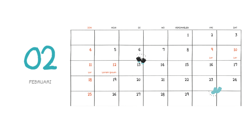 Een kleurrijk en schattig alledaags illustratieconcept