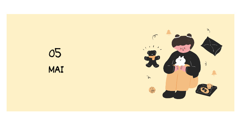 Un concept d'illustration coloré et mignon pour le quotidien