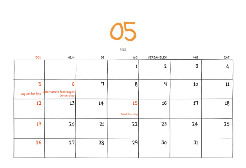 Een kleurrijk en schattig alledaags illustratieconcept