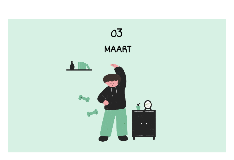 Een kleurrijk en schattig alledaags illustratieconcept