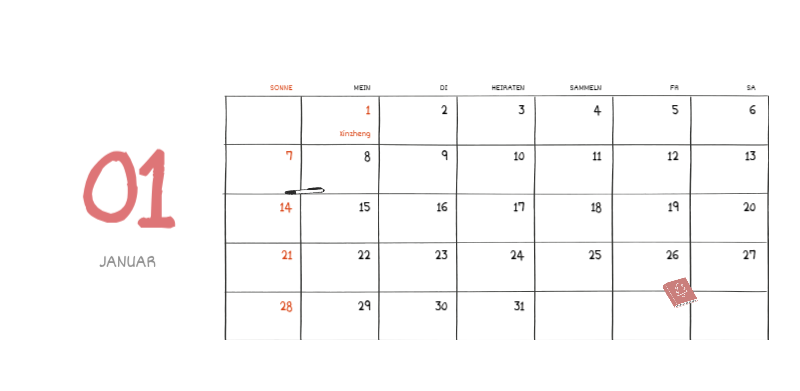 Ein buntes und niedliches Illustrationskonzept für den Alltag