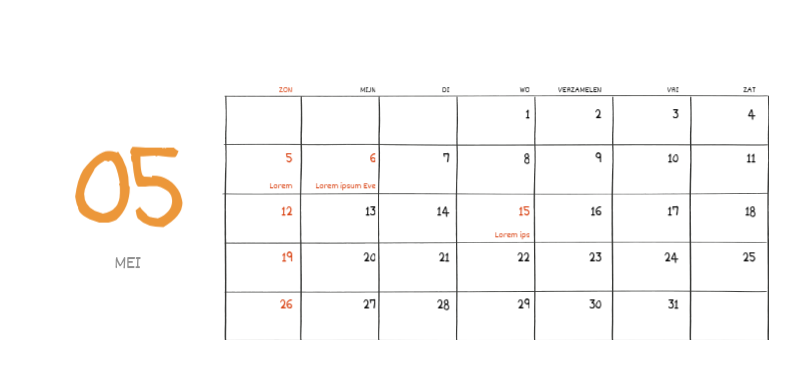 Een kleurrijk en schattig alledaags illustratieconcept