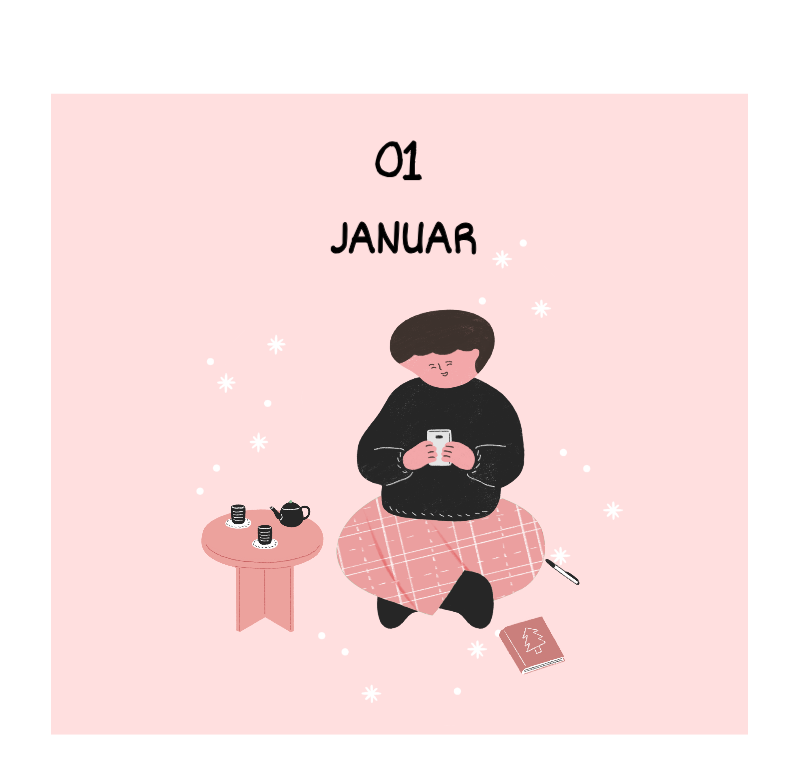 Ein buntes und niedliches Illustrationskonzept für den Alltag