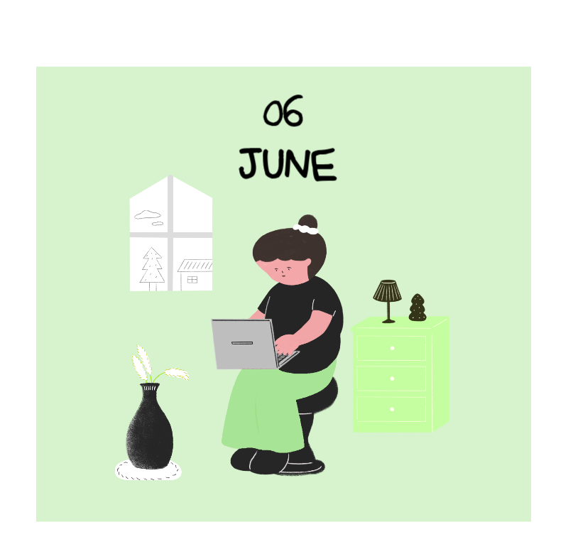 Khái niệm minh họa hàng ngày đầy màu sắc và dễ thương