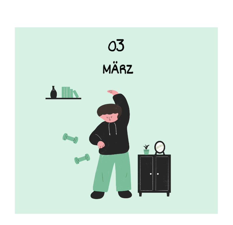 Ein buntes und niedliches Illustrationskonzept für den Alltag