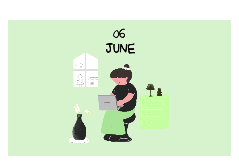 Colorful and cute everyday illustration concept