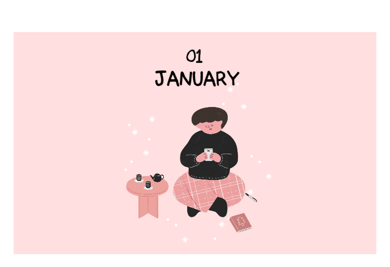 Colorful and cute everyday illustration concept