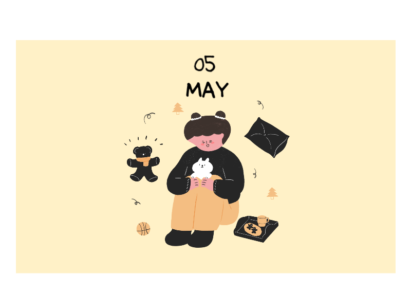 Colorful and cute everyday illustration concept