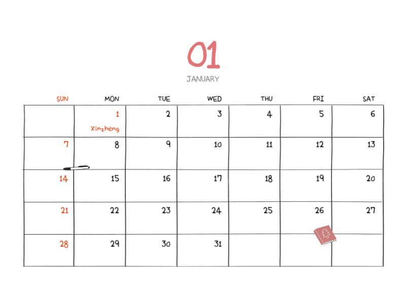 Colorful and cute everyday illustration concept