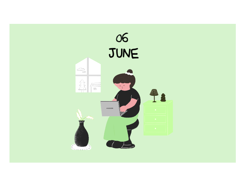 Colorful and cute everyday illustration concept