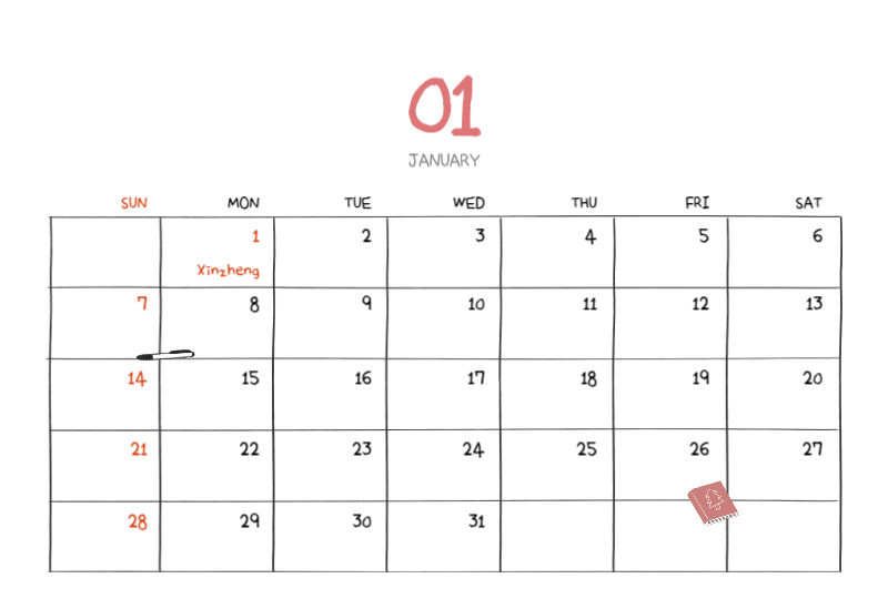 Colorful and cute everyday illustration concept