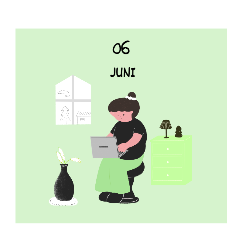 Ein buntes und niedliches Illustrationskonzept für den Alltag