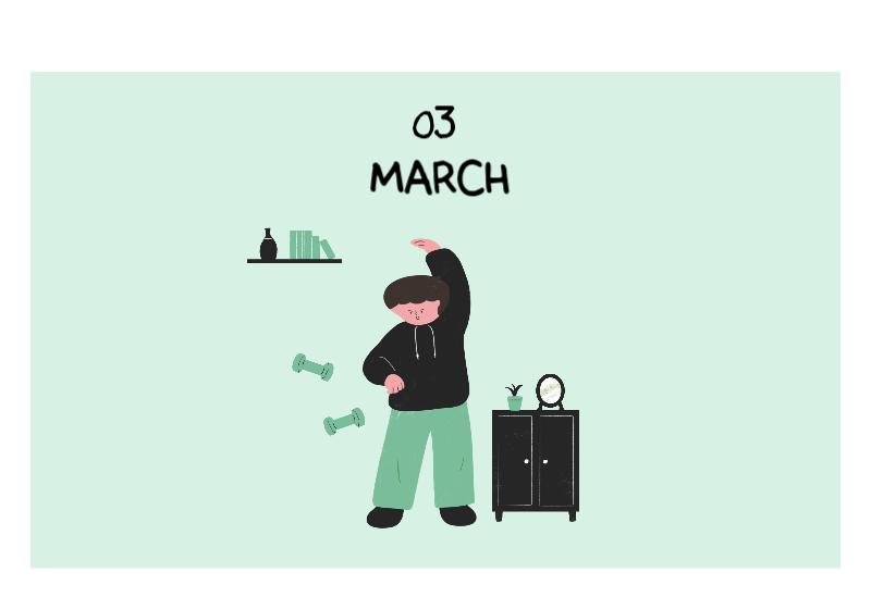 Colorful and cute everyday illustration concept