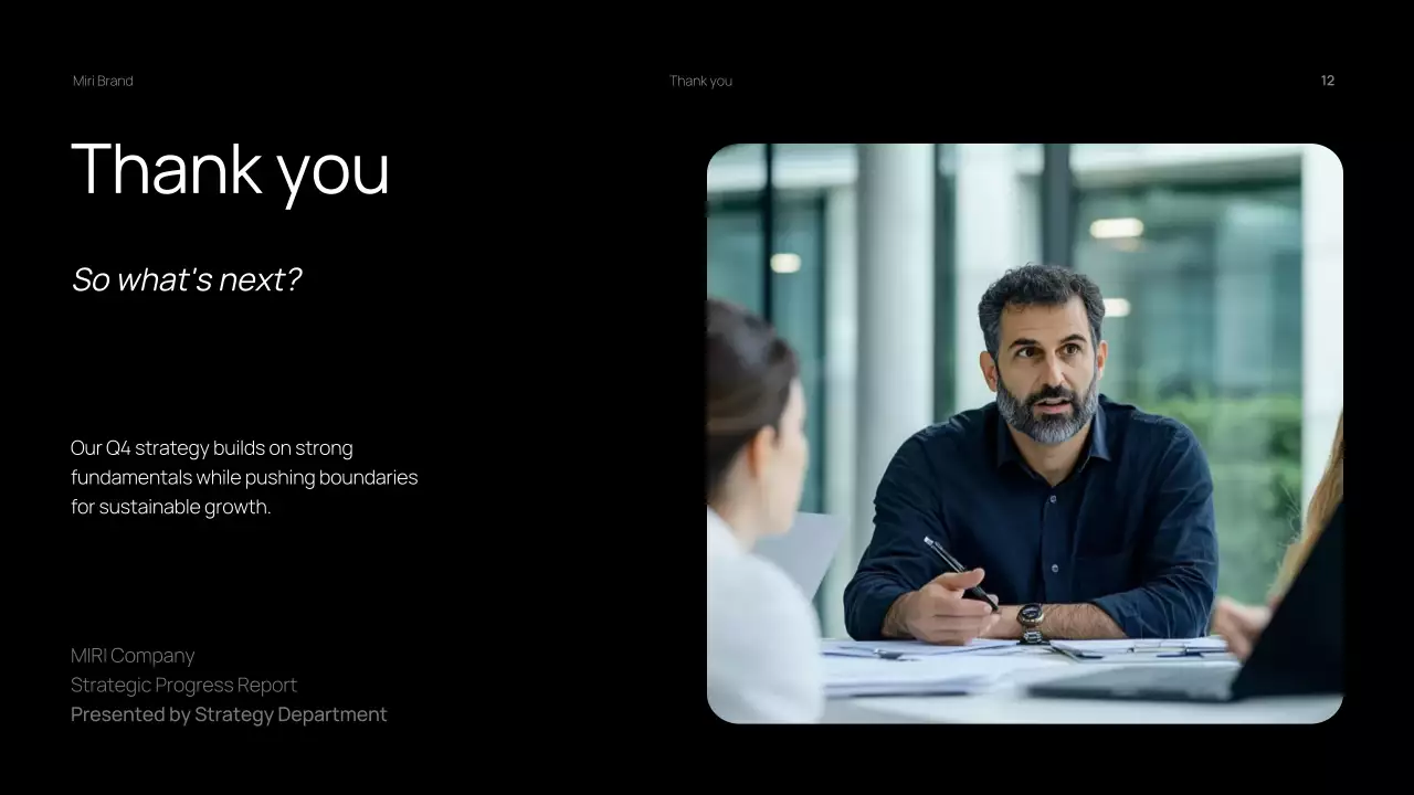 Black Modern Business Report Presentation