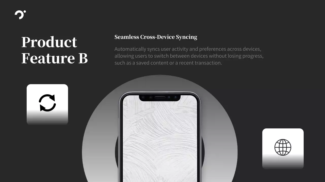 Black and White Modern Mobile Guide Presentation
