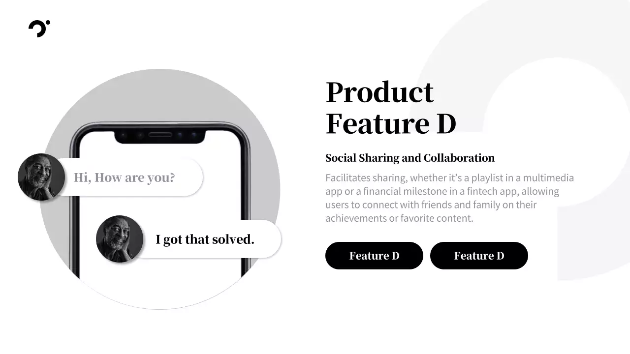 Black and White Modern Mobile Guide Presentation