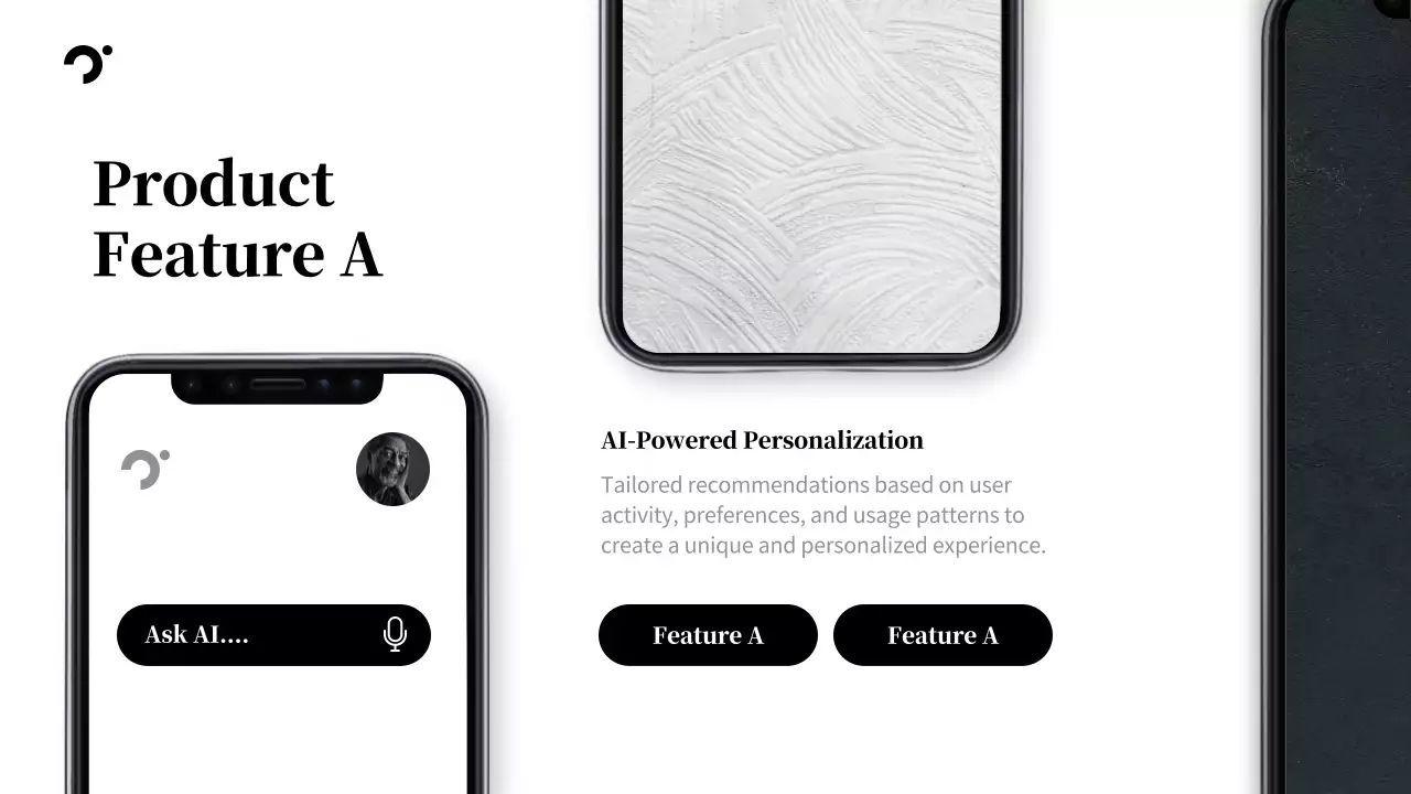 Black and White Modern Mobile Guide Presentation