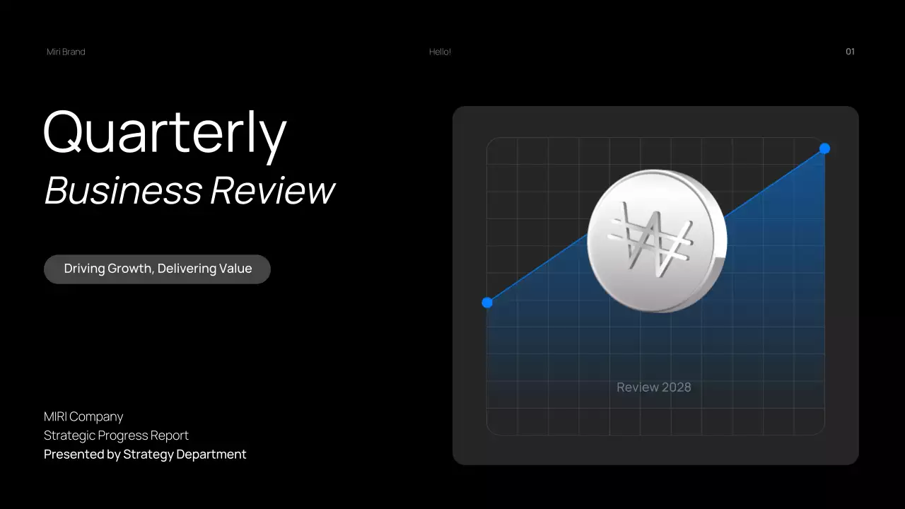 Black Modern Business Report Presentation