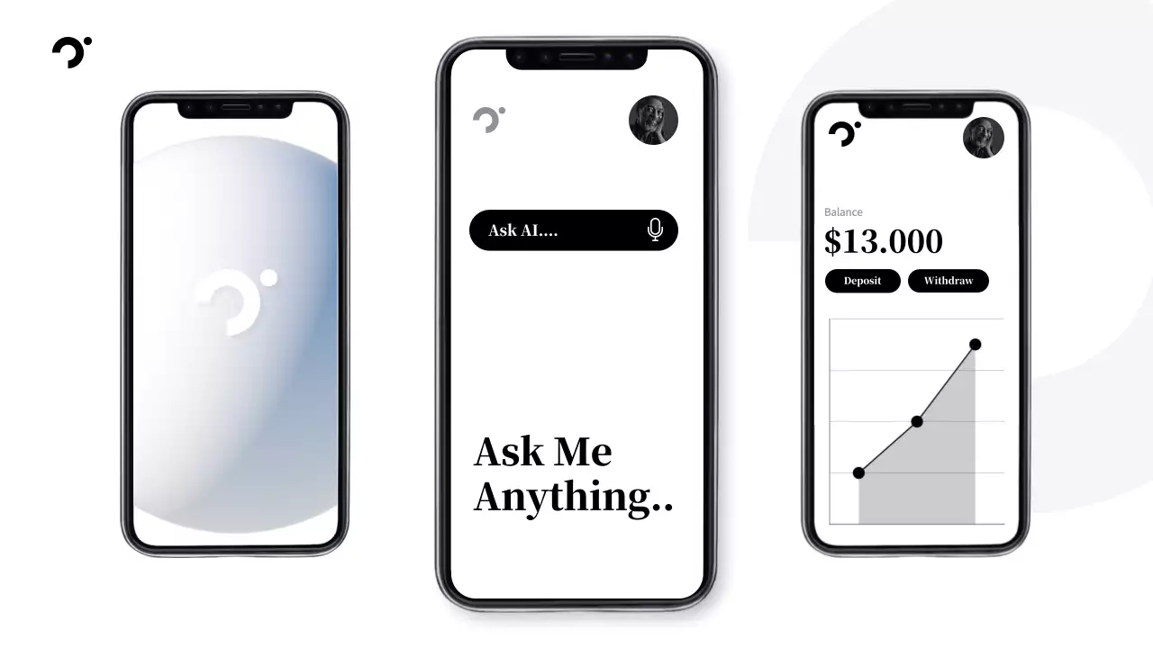 Black and White Modern Mobile Guide Presentation
