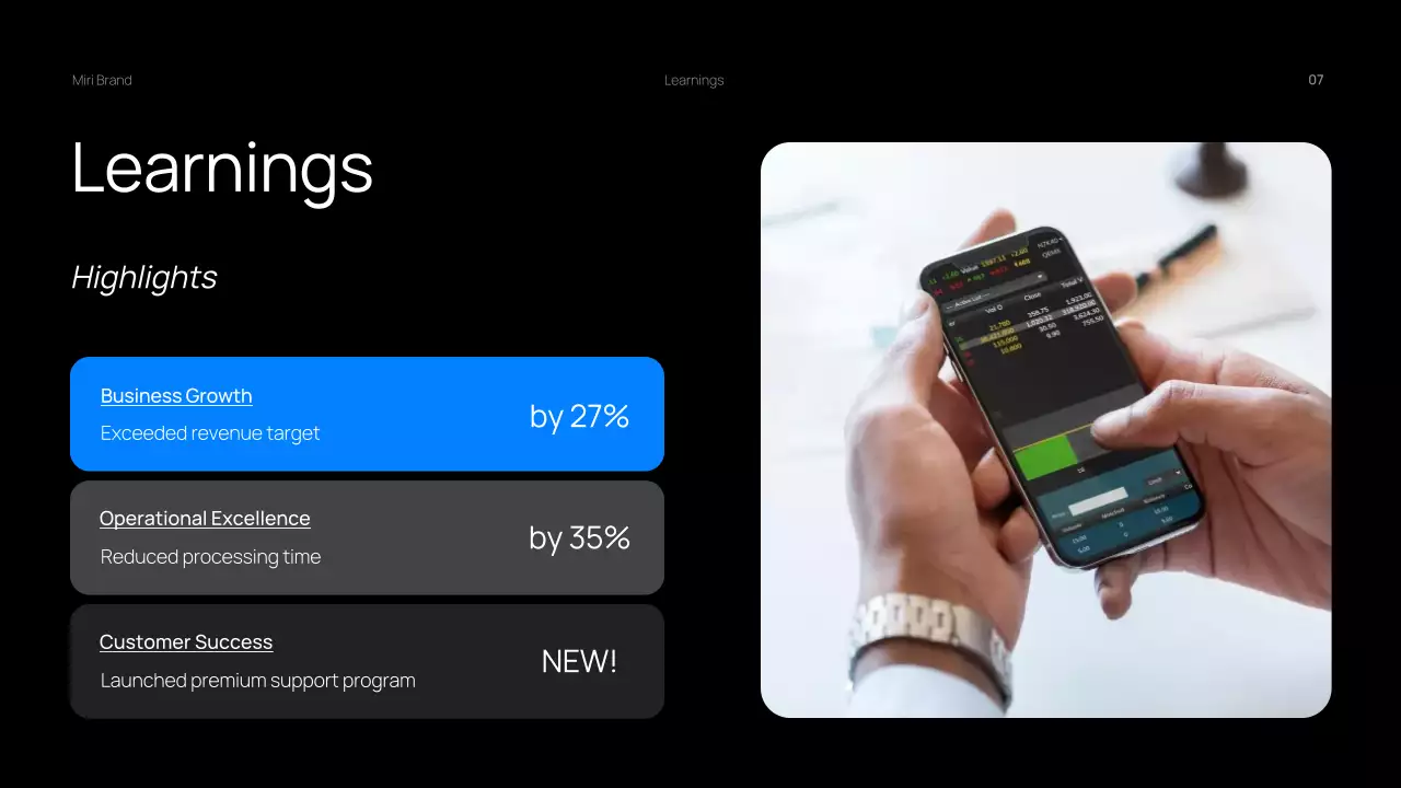 Black Modern Business Report Presentation