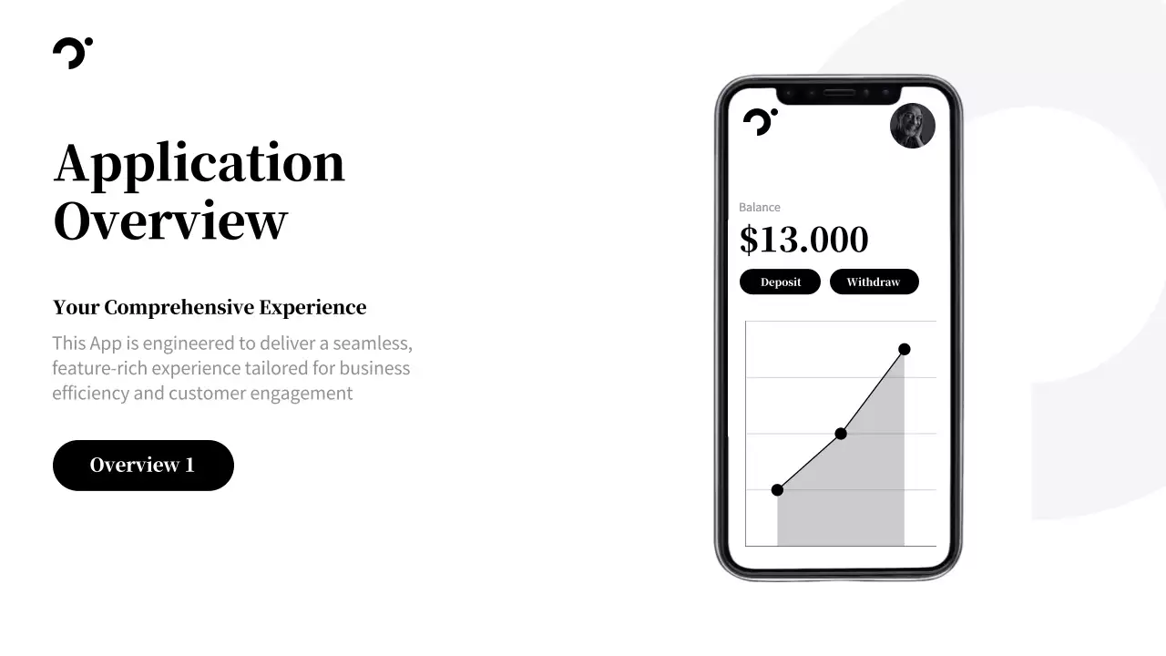Black and White Modern Mobile Guide Presentation