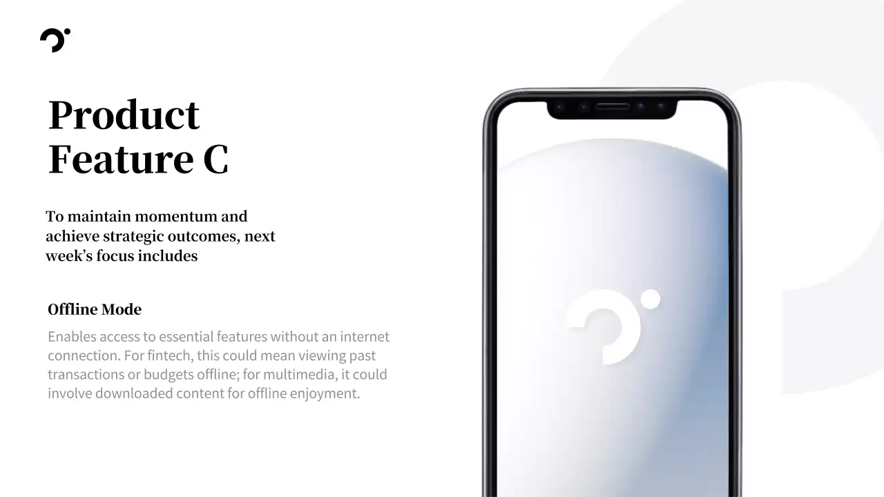Black and White Modern Mobile Guide Presentation
