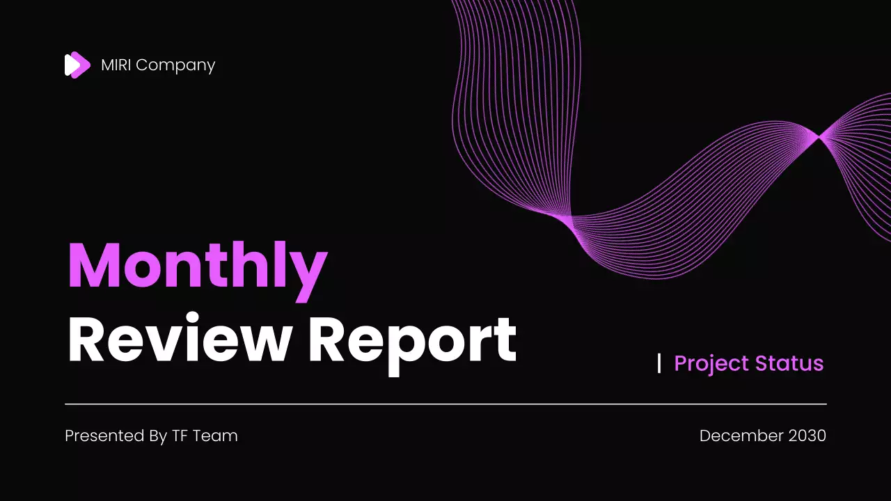 Black Modern Project Report Document Presentation