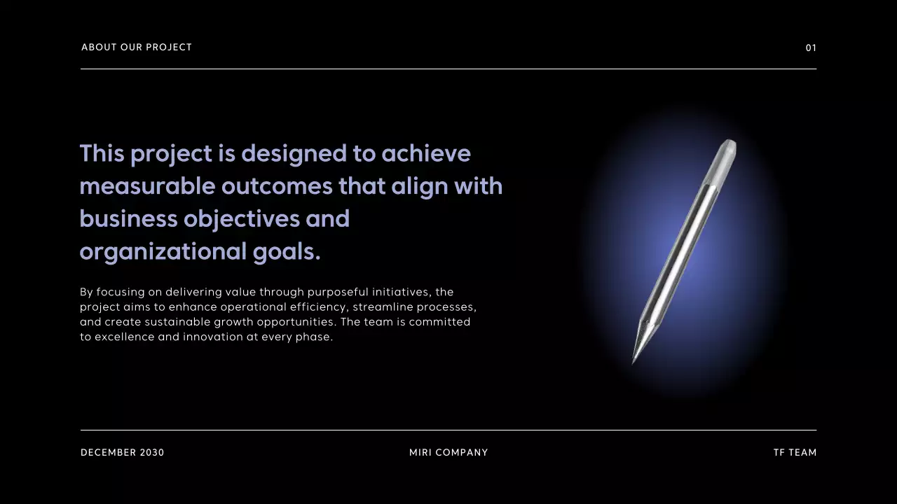 Black Modern Project Report Document Presentation