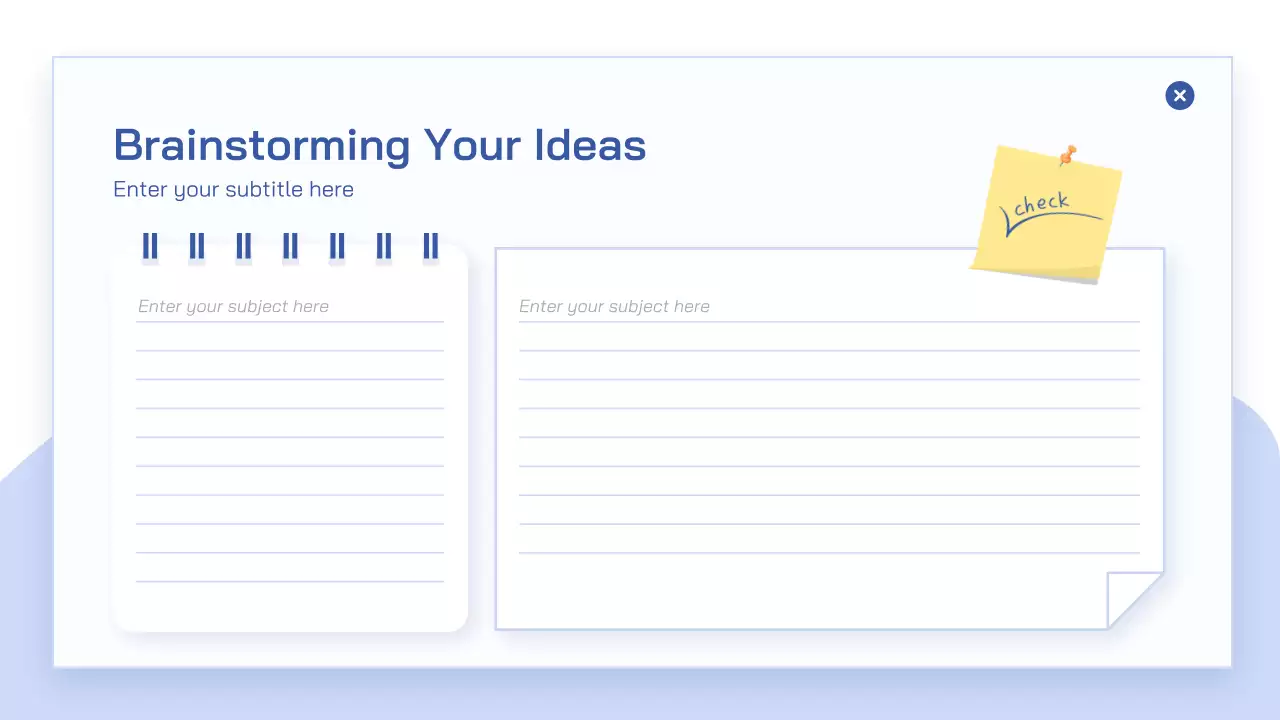 블루 모던 브레인스토밍 프레젠테이션