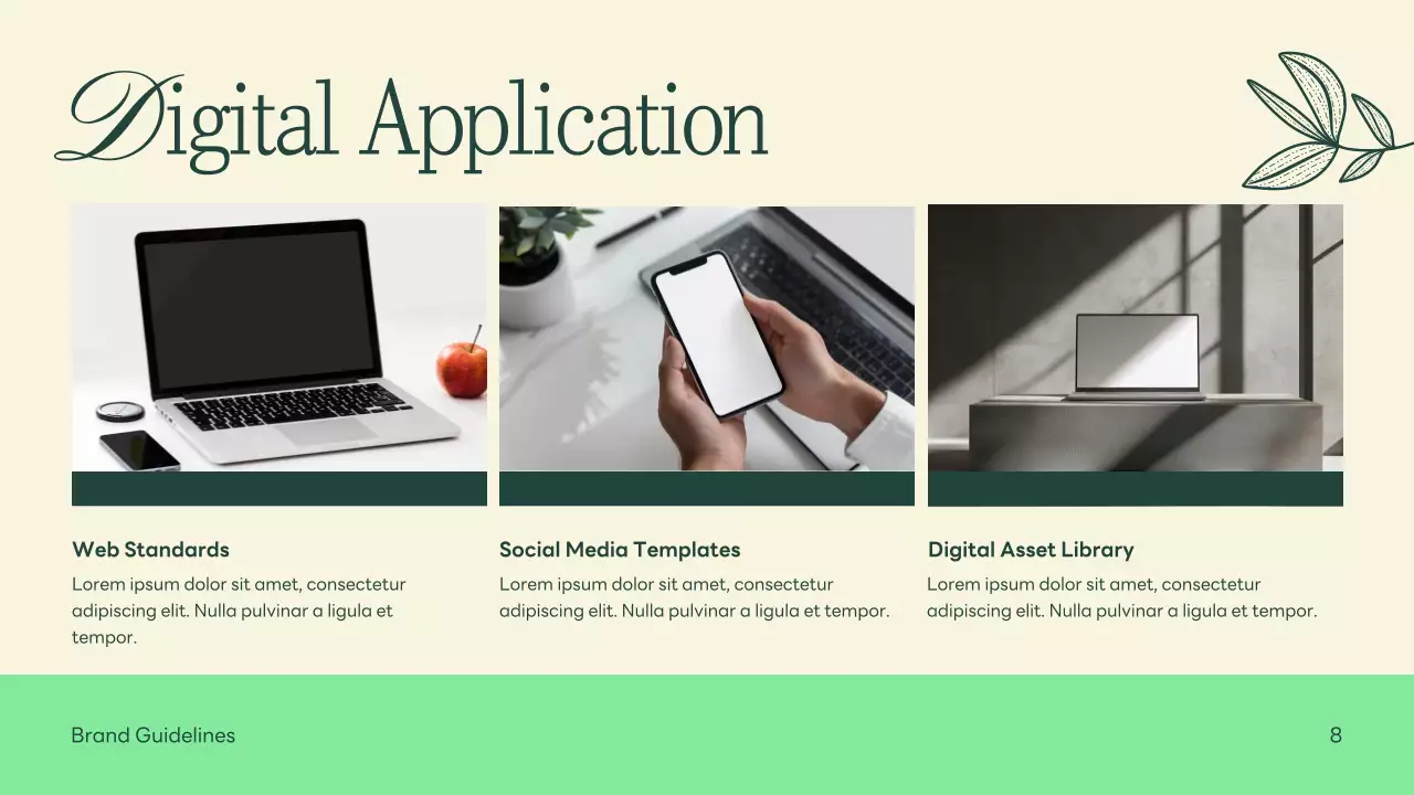 Green Elegant Brand Guideline Presentation
