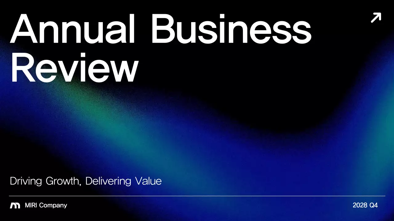 Blue Modern Business Report Presentation