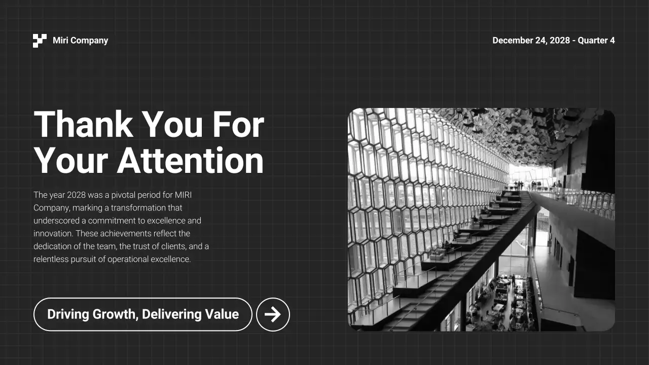 Black Modern Business Report Presentation