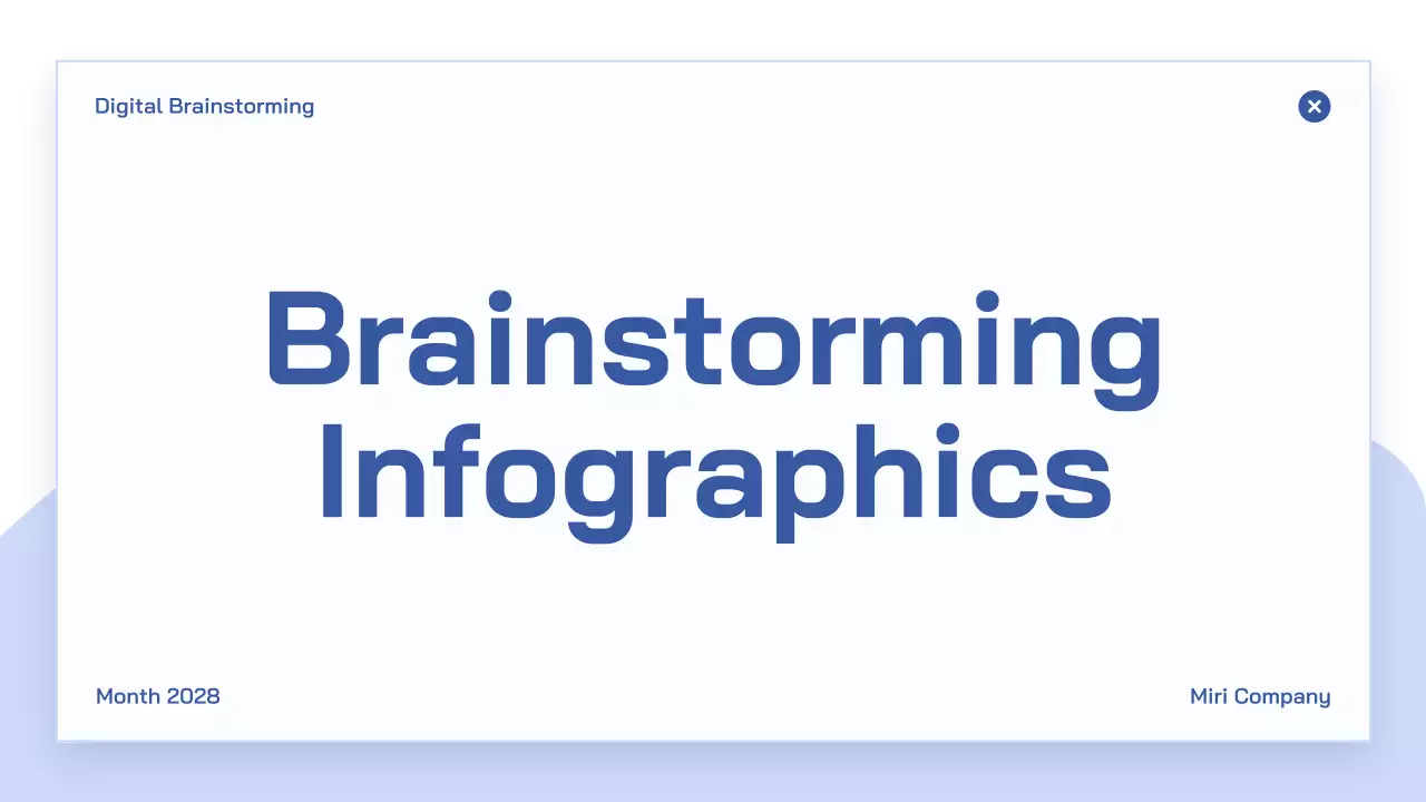 블루 모던 브레인스토밍 프레젠테이션