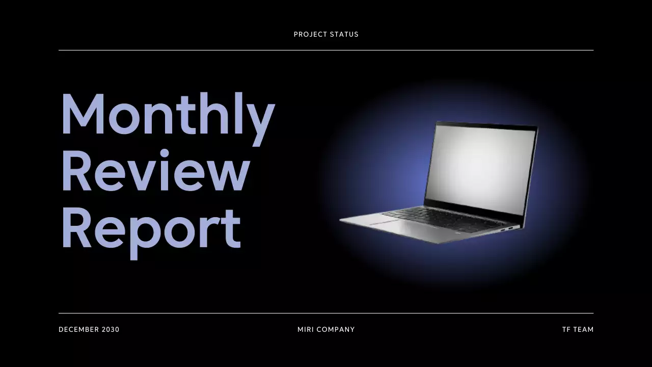 Black Modern Project Report Document Presentation