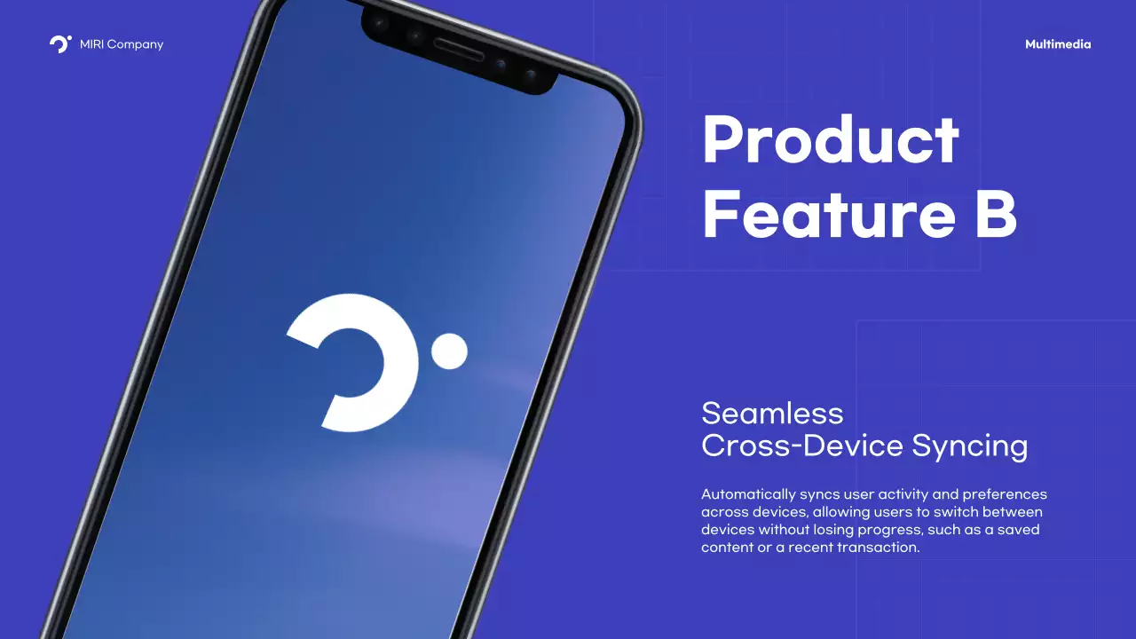 Navy Modern Mobile Application Feature Presentation