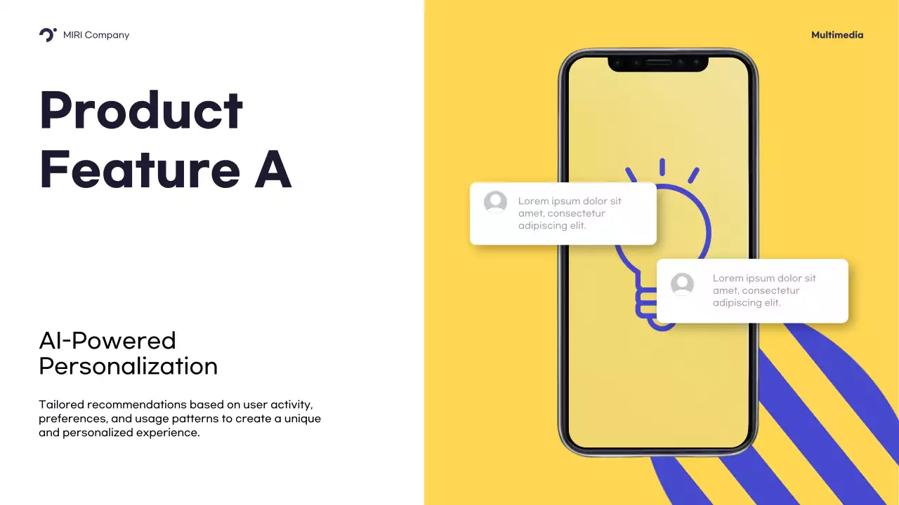 Navy Modern Mobile Application Feature Presentation