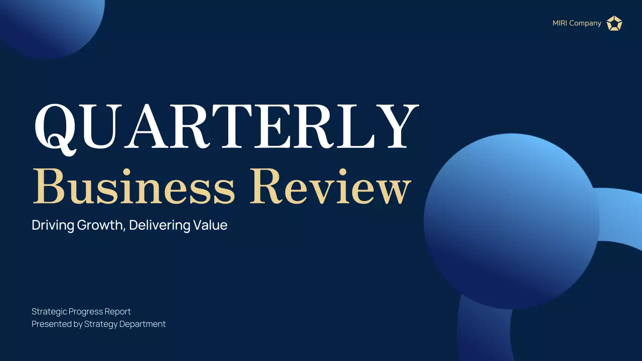 Blue Professional Business Report Presentation