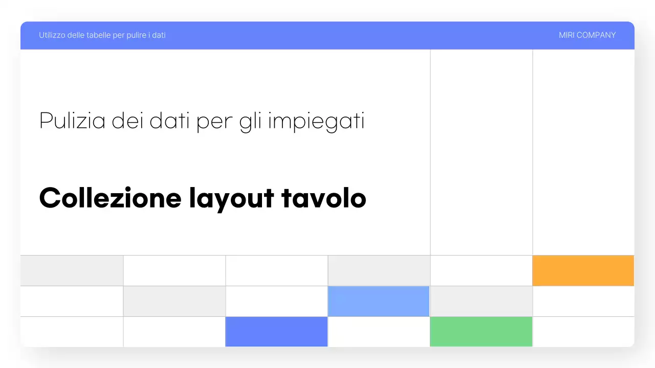 Rapporto di analisi dei dati blu semplice