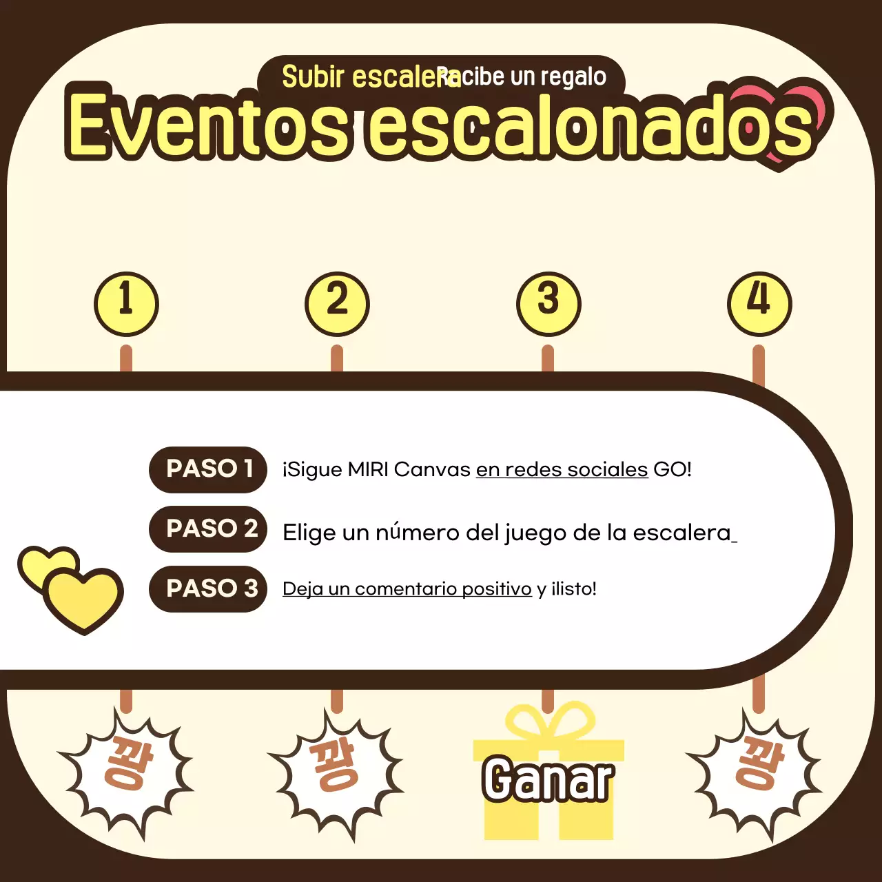 Anuncios de eventos destacados en beige