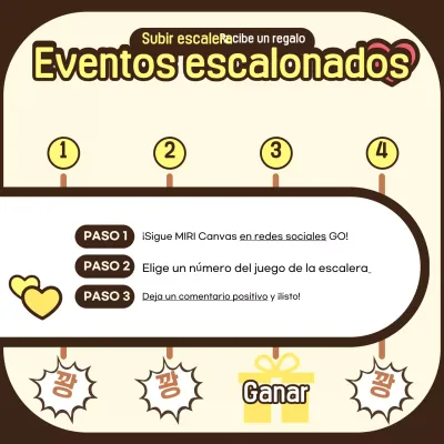 Anuncios de eventos destacados en beige