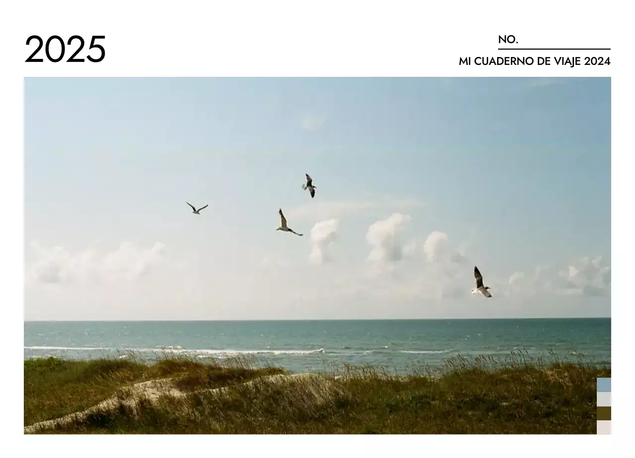 Calendario de viajes minimalista con un diseño limpio